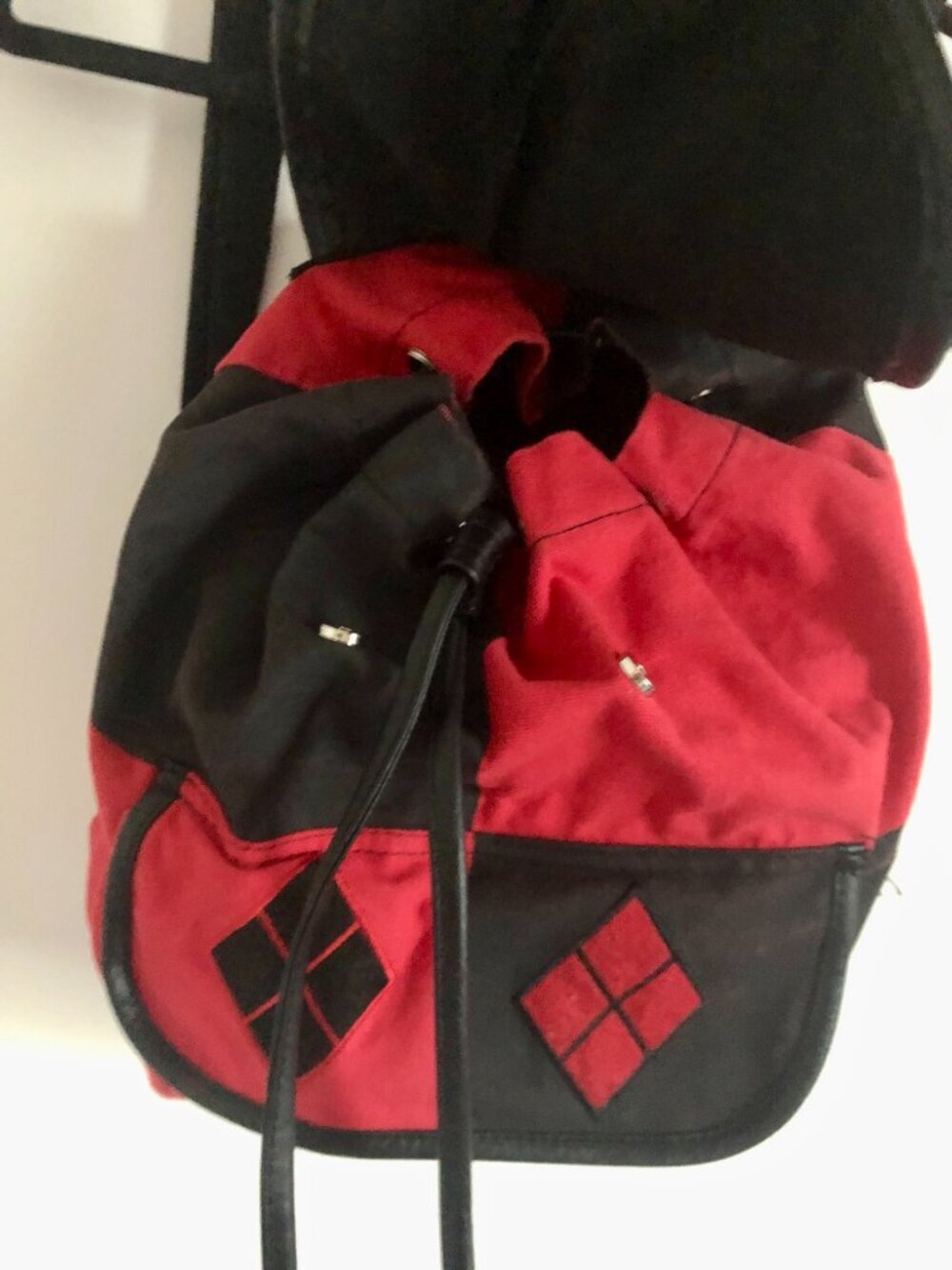 DC Comics Harley Quinn Backpack Rare Suicide Squad Red Black Cosplay 32x30cm - Picture 6 of 15